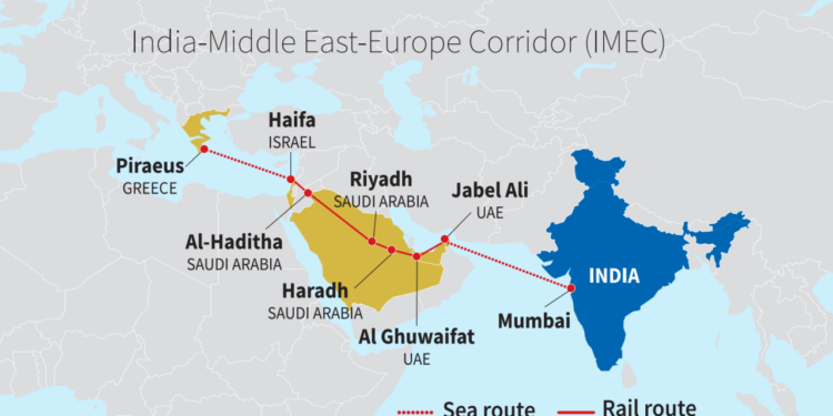 Hành lang kinh tế Ấn Độ - Trung Đông - châu Âu (IMEC): Lá bài kinh tế chiến lược của Mỹ và các đồng minh 1 Hành lang kinh tế Ấn Độ – Trung Đông – châu Âu (IMEC): Lá bài kinh tế chiến lược của Mỹ và các đồng minh