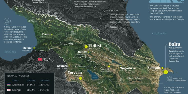 Nam Caucasus: Điểm nóng địa chính trị và cuộc đấu quyền lực qua xung đột Armenia – Azerbaijan
